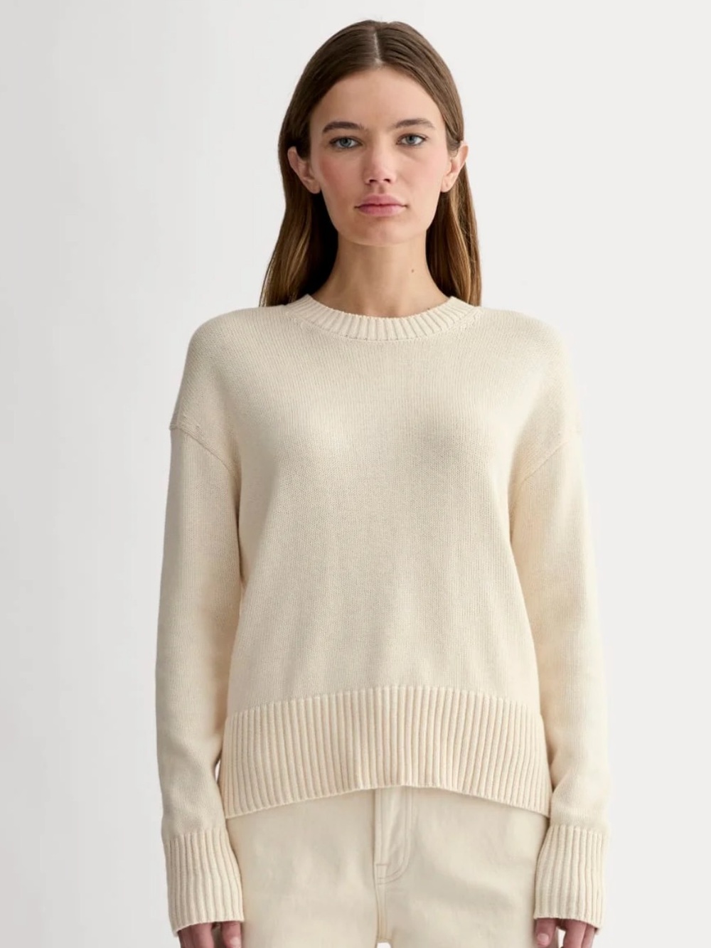 Everlane The Boxy Sweater in Everyday Cotton